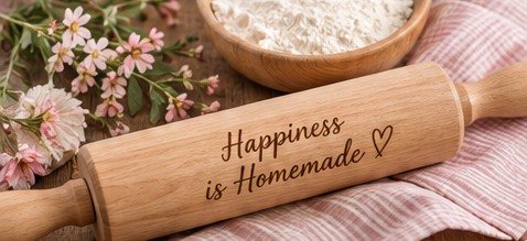 Baking tools and fresh ingredients